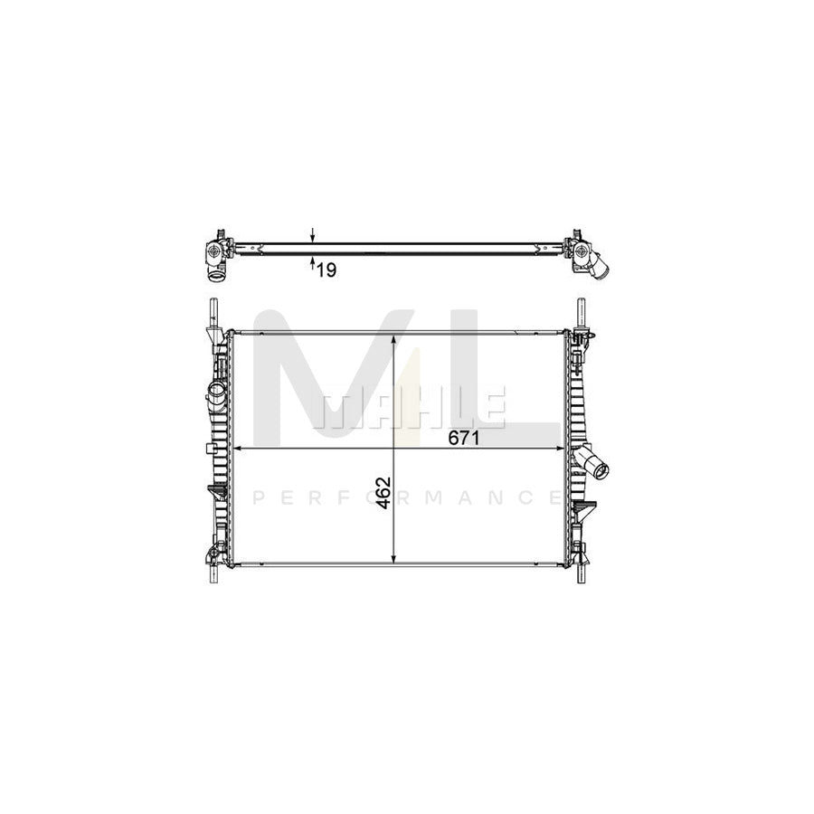 MAHLE ORIGINAL CR 1370 000P Engine radiator for FORD TRANSIT Brazed cooling fins | ML Performance Car Parts