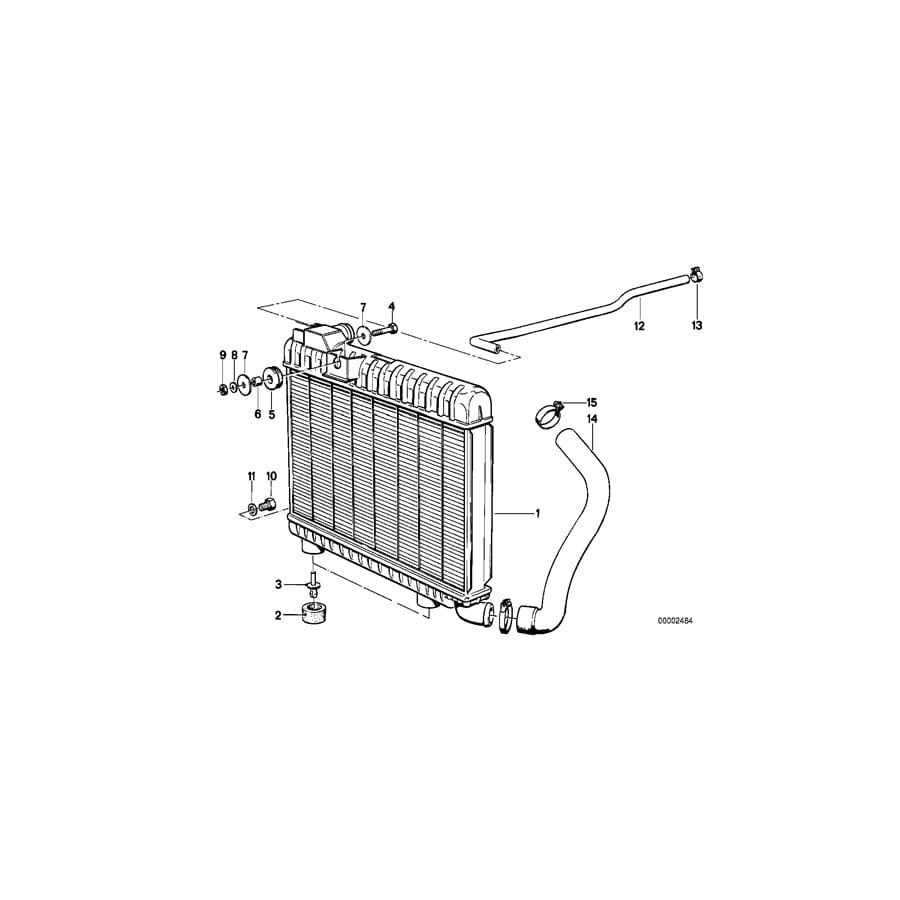 Genuine BMW 17111178213 E28 Radiator (Inc. 520i & 525e) | ML Performance UK Car Parts