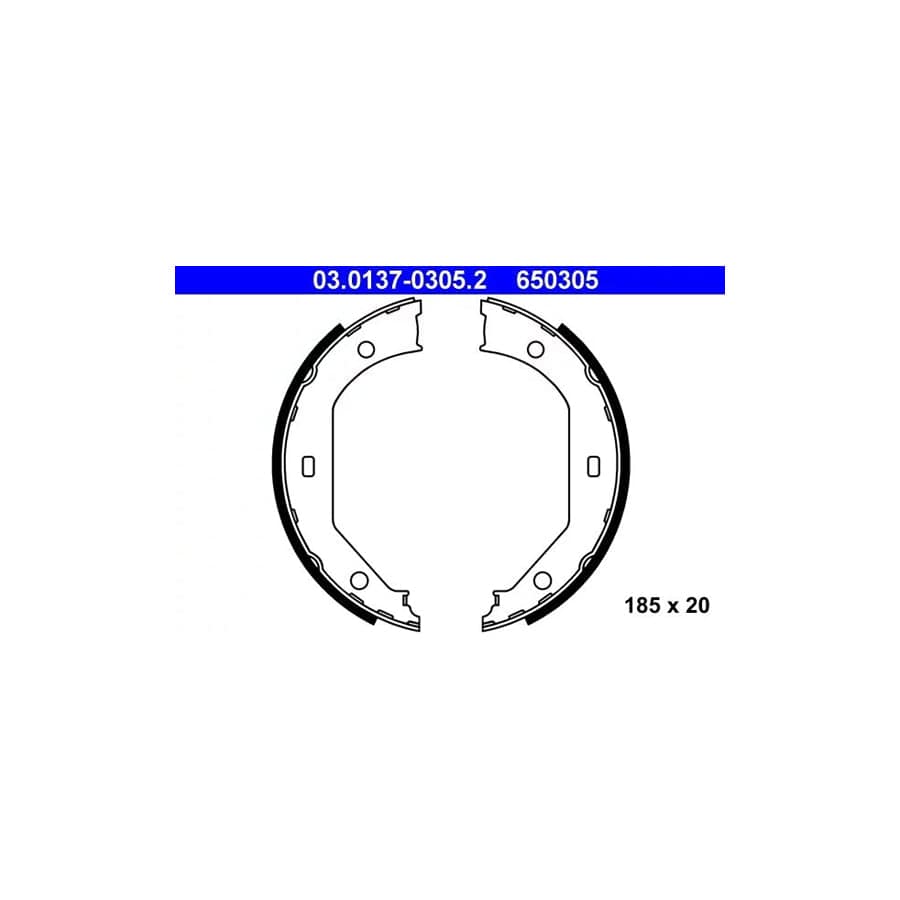 ATE 03.0137-0305.2 Handbrake Shoes