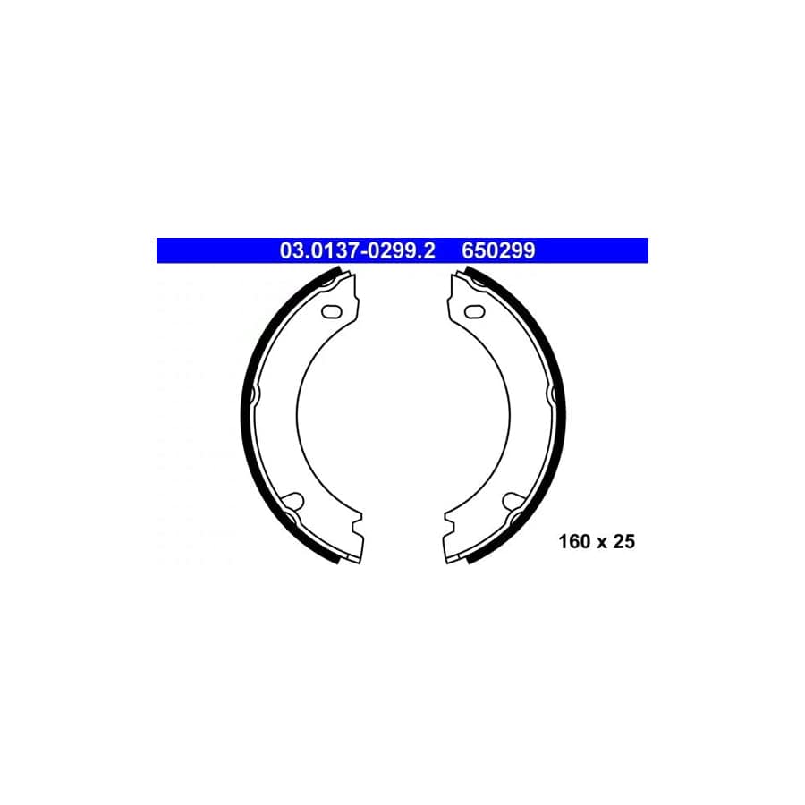 ATE 03.0137-0299.2 Handbrake Shoes