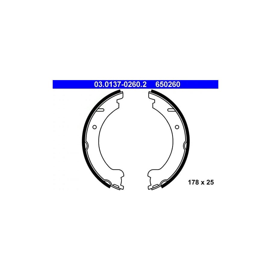 ATE 03.0137-0260.2 Handbrake Shoes