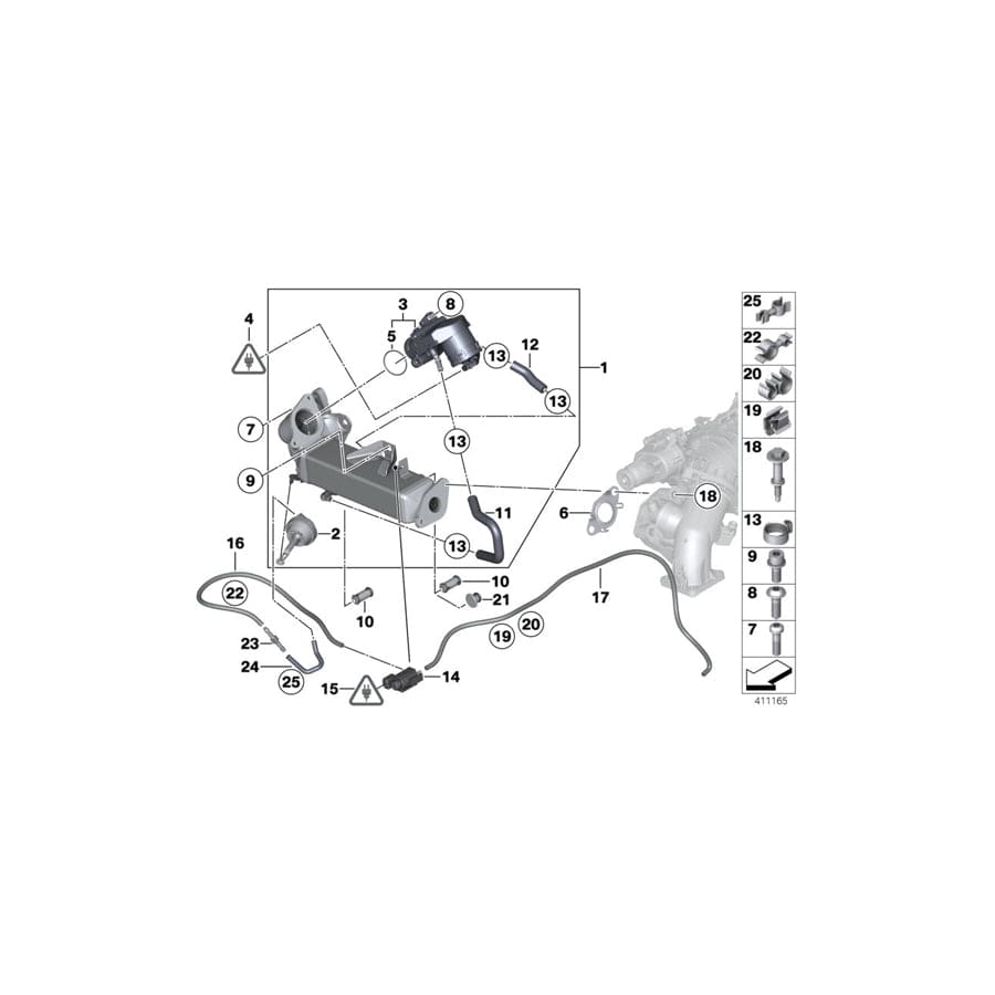 Genuine BMW 11748574348 F11 F07 F10 Wire Holder, Two-Place (Inc. 520dX, 518d & 520d) | ML Performance UK Car Parts