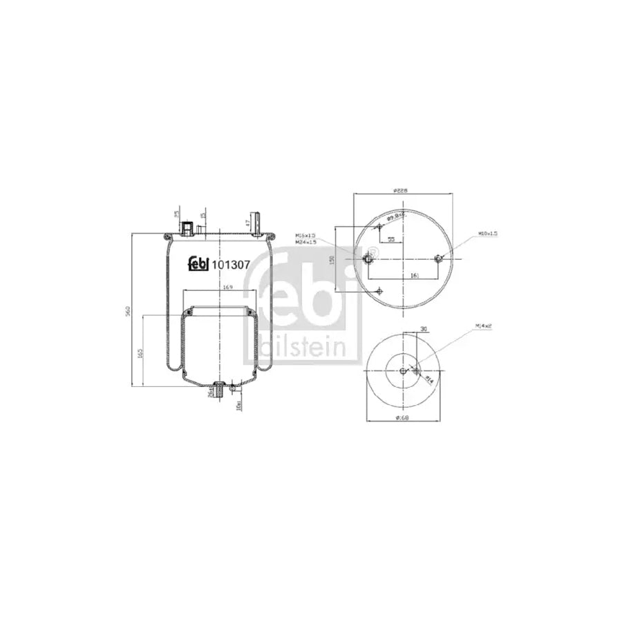 Febi Bilstein 101307 Boot, Air Suspension