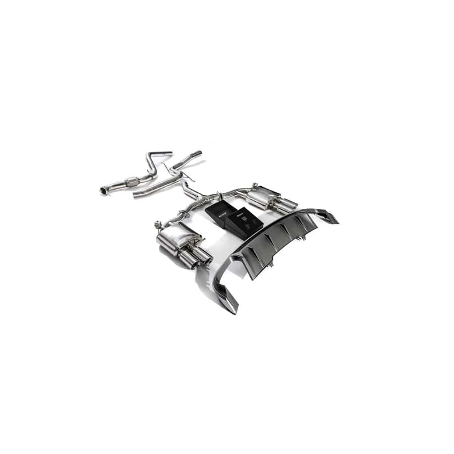 Armytrix AU942-QS11C Valvetronic Exhaust System Audi A4 | A4 Avant 2.0L TFSI B9 2016-2022 with  Quad Chrome 3.5" | ML Performance UK UK Car Parts