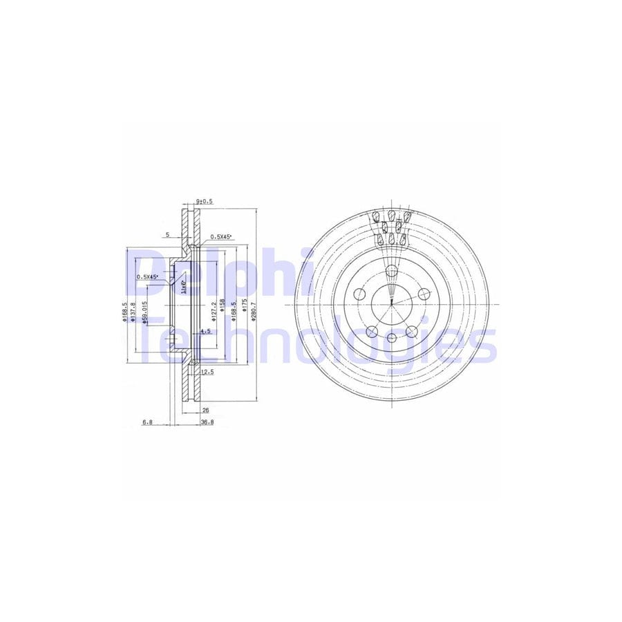 Delphi Bg2844 Brake Disc