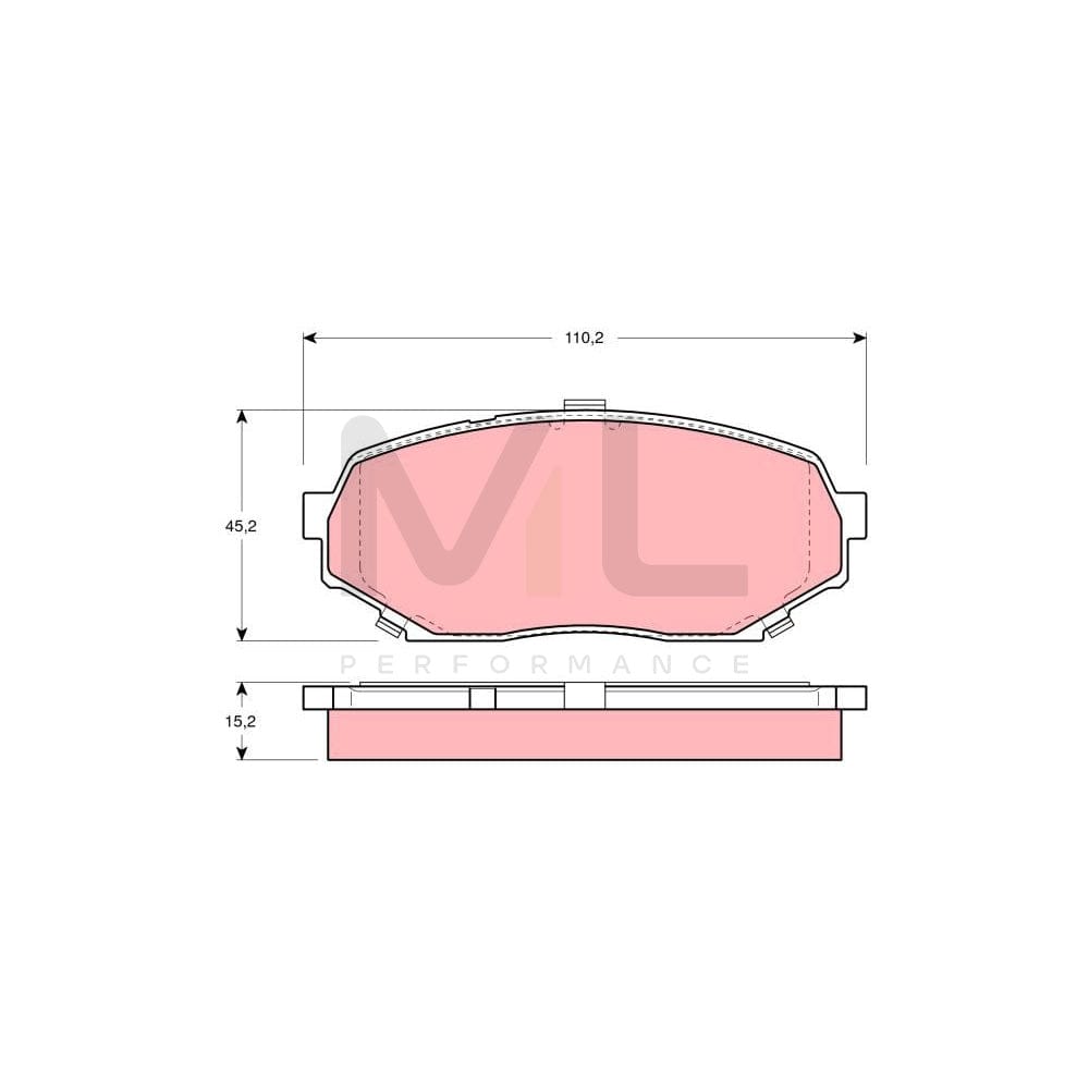 TRW Gdb4079 Brake Pad Set For Isuzu Impulse Coupe Not Prepared For Wear Indicator | ML Performance Car Parts