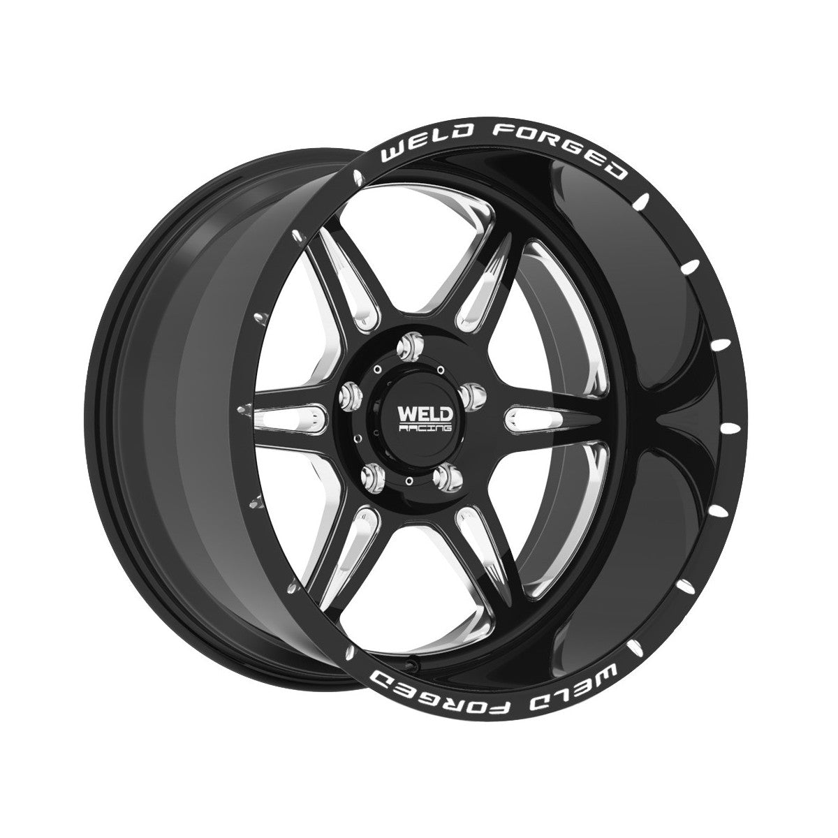 Weld W70102060BCA Cheyenne 6 Xt Wheel 20x12 5x150 ET-51 BS4.5 Gloss Black &amp; Contrast Cut