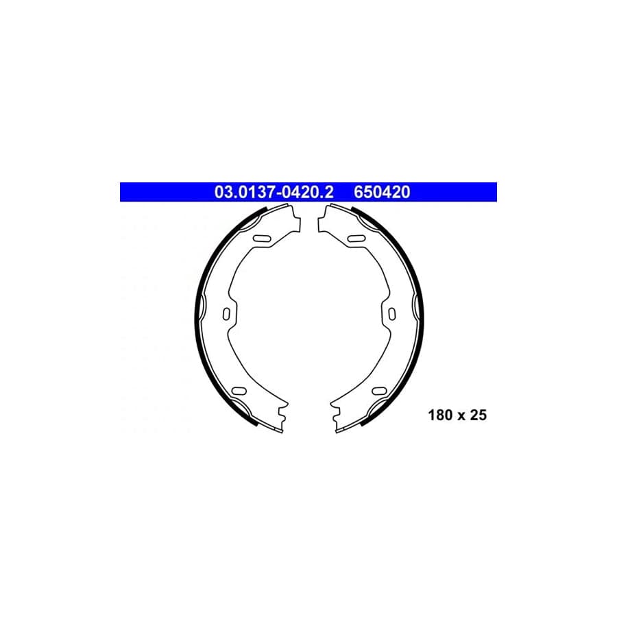 ATE 03.0137-0420.2 Handbrake Shoes