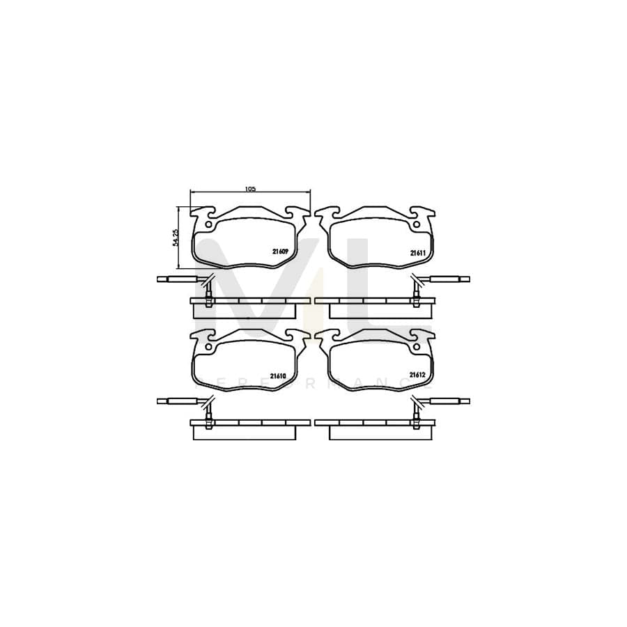 TEXTAR 2160901 Brake pad set with integrated wear warning contact | ML Performance Car Parts