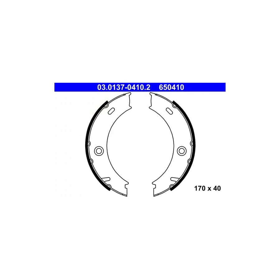 ATE 03.0137-0410.2 Handbrake Shoes