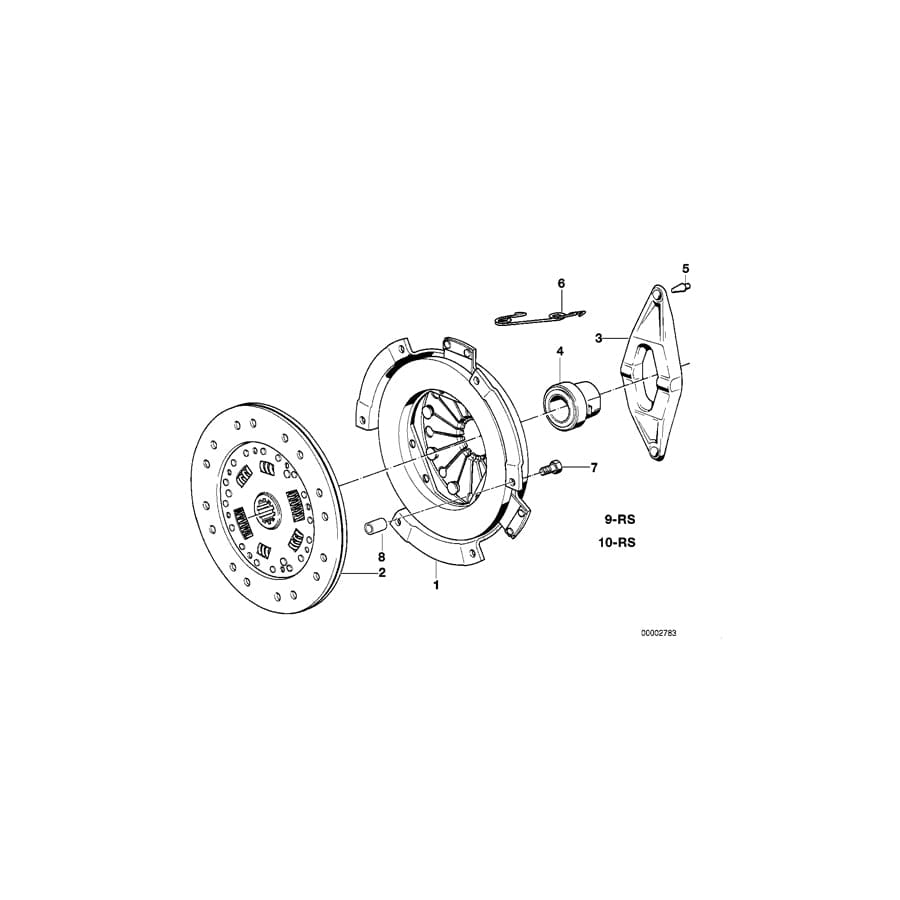 Genuine BMW 21211223116 E30 E28 Set Exch-Clutch Parts Asbestos-Free D=228MM (Inc. 325e & 528e) | ML Performance UK Car Parts