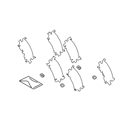 Genuine Lexus 04946-33090 UX Phase 1 Rear Brake Pad Anti Squeal Shim Kit