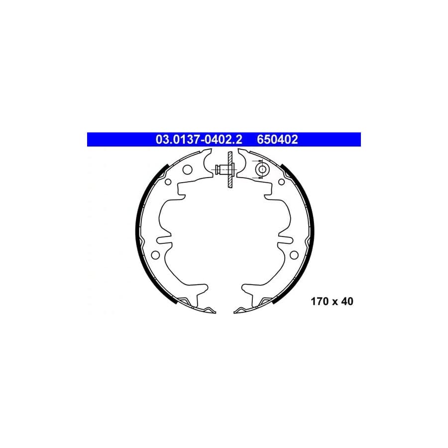 ATE 03.0137-0402.2 Handbrake Shoes