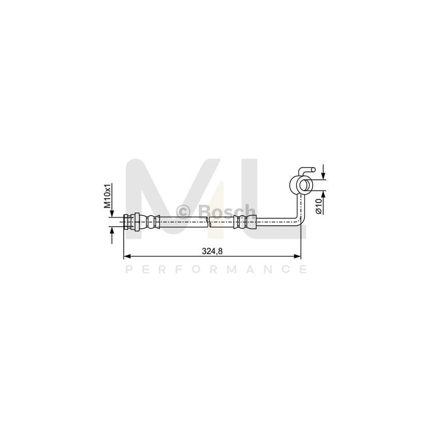 BOSCH 1 987 481 971 Brake Hose for MAZDA MX-5 315mm, M10x1 | ML Performance Car Parts