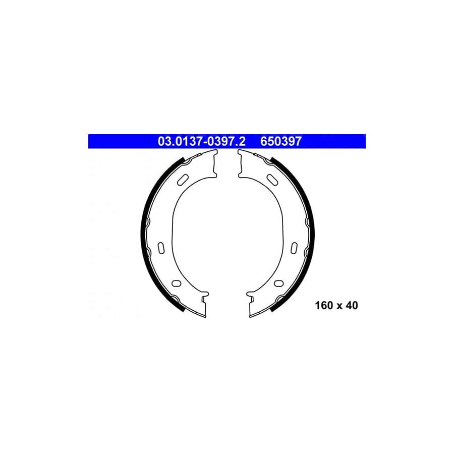 ATE 03.0137-0397.2 Handbrake Shoes