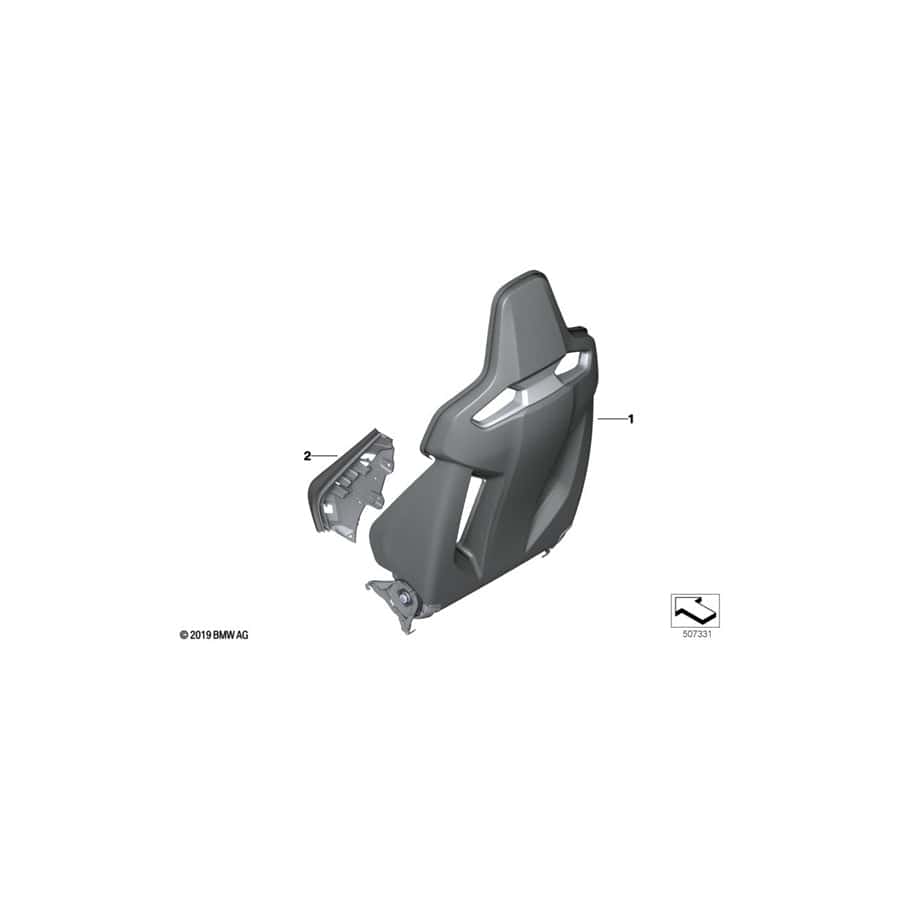 Genuine BMW 52108067463 F93 Backrest Frame El. Fa (Inc.  & M8) | ML Performance UK Car Parts