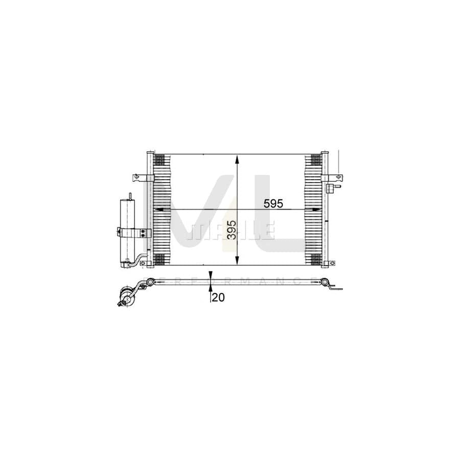 MAHLE ORIGINAL AC 384 000S Air conditioning condenser with dryer | ML Performance Car Parts