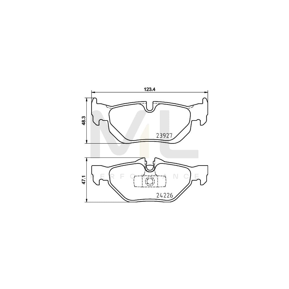 Hella 8DB 355 011-301 Brake Pad Set Prepared For Wear Indicator | ML Performance Car Parts