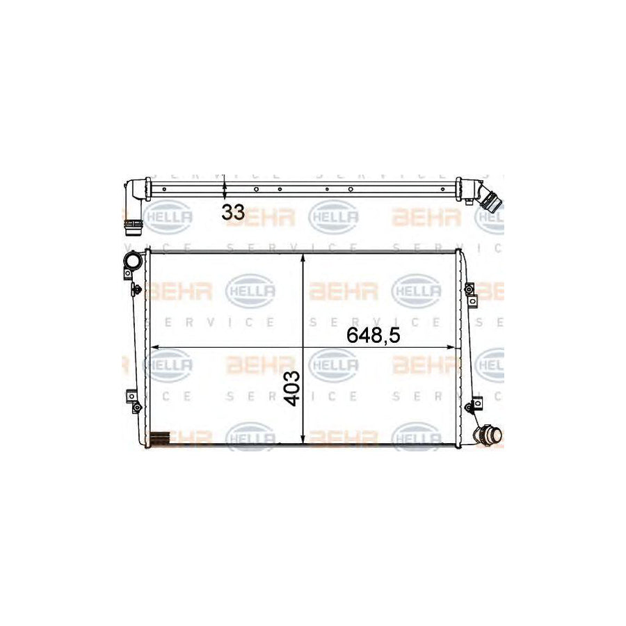 Hella 8MK 376 756-701 Engine Radiator