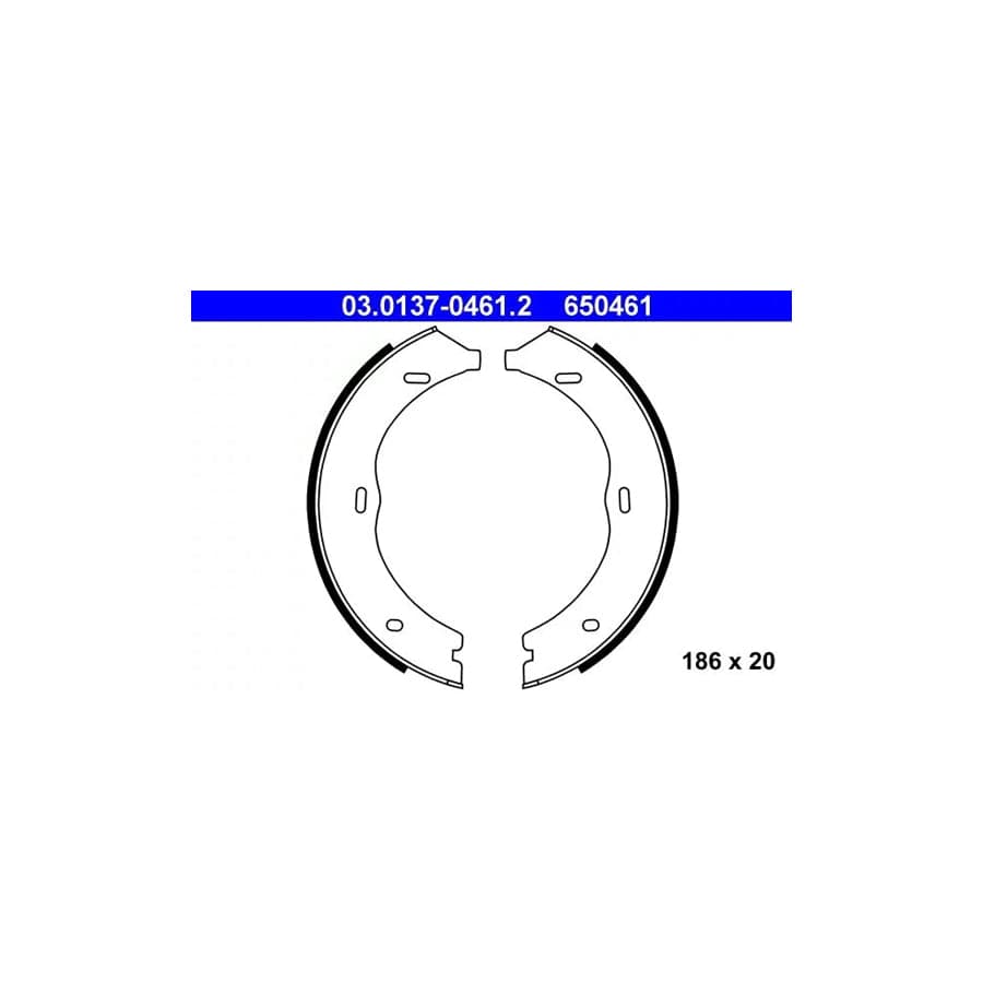 ATE 03.0137-0461.2 Handbrake Shoes