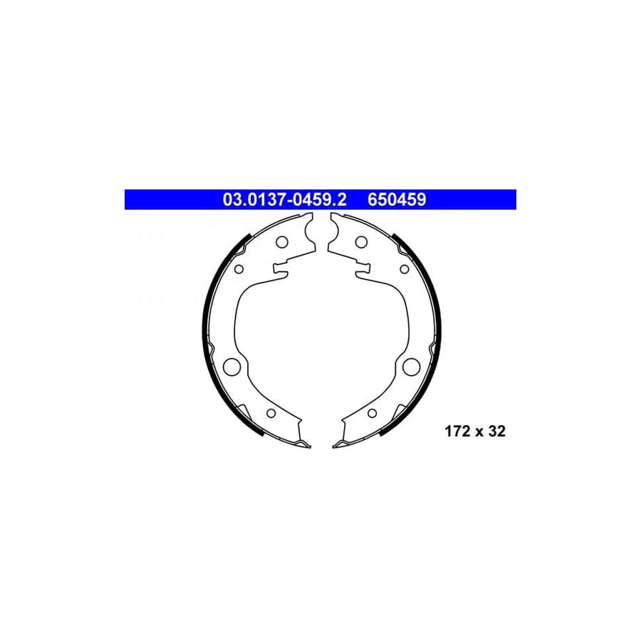 ATE 03.0137-0459.2 Handbrake Shoes