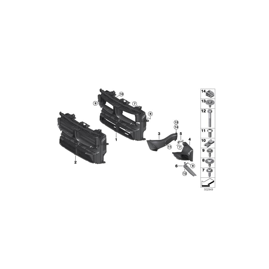 Genuine BMW 51748075926 F48 Air Duct, Brake, Right MSP (Inc. X1 20i, X1 20iX & X1 25dX) | ML Performance UK Car Parts