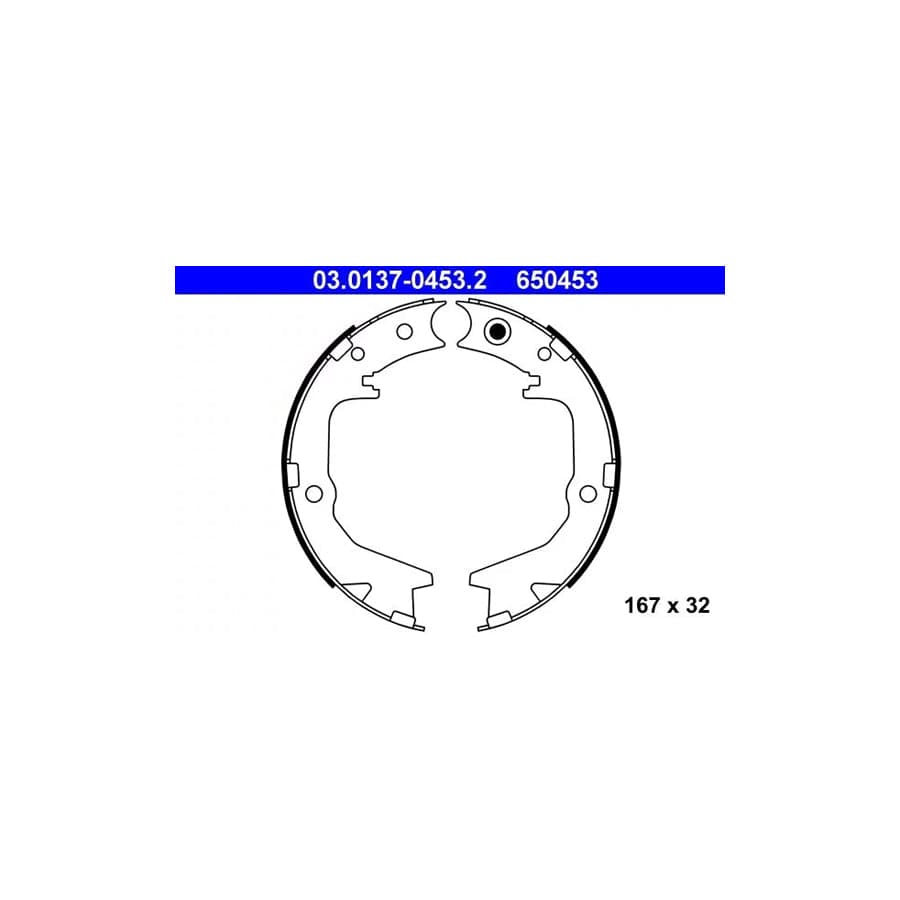 ATE 03.0137-0453.2 Handbrake Shoes