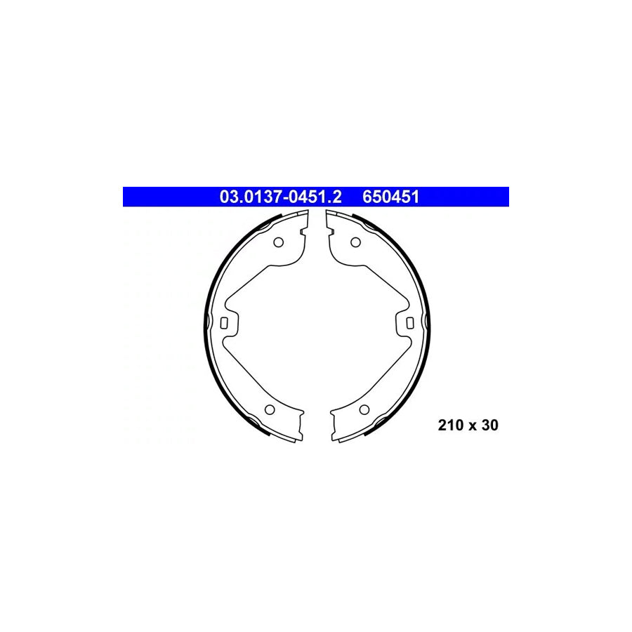 ATE 03.0137-0451.2 Handbrake Shoes