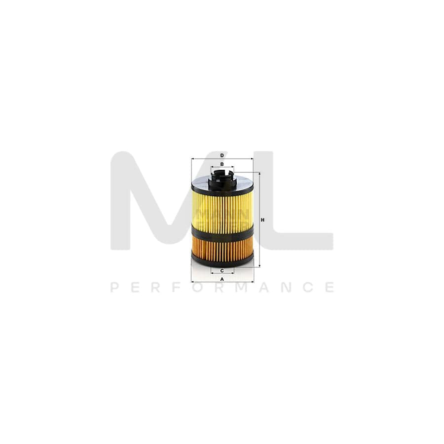 MANN-FILTER HU 9002 z Oil Filter with seal, Filter Insert | ML Performance Car Parts