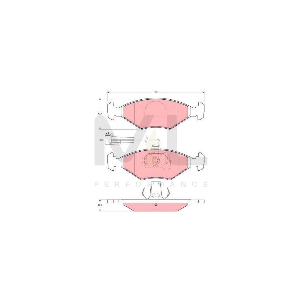 TRW Gdb1393 Brake Pad Set Incl. Wear Warning Contact | ML Performance Car Parts