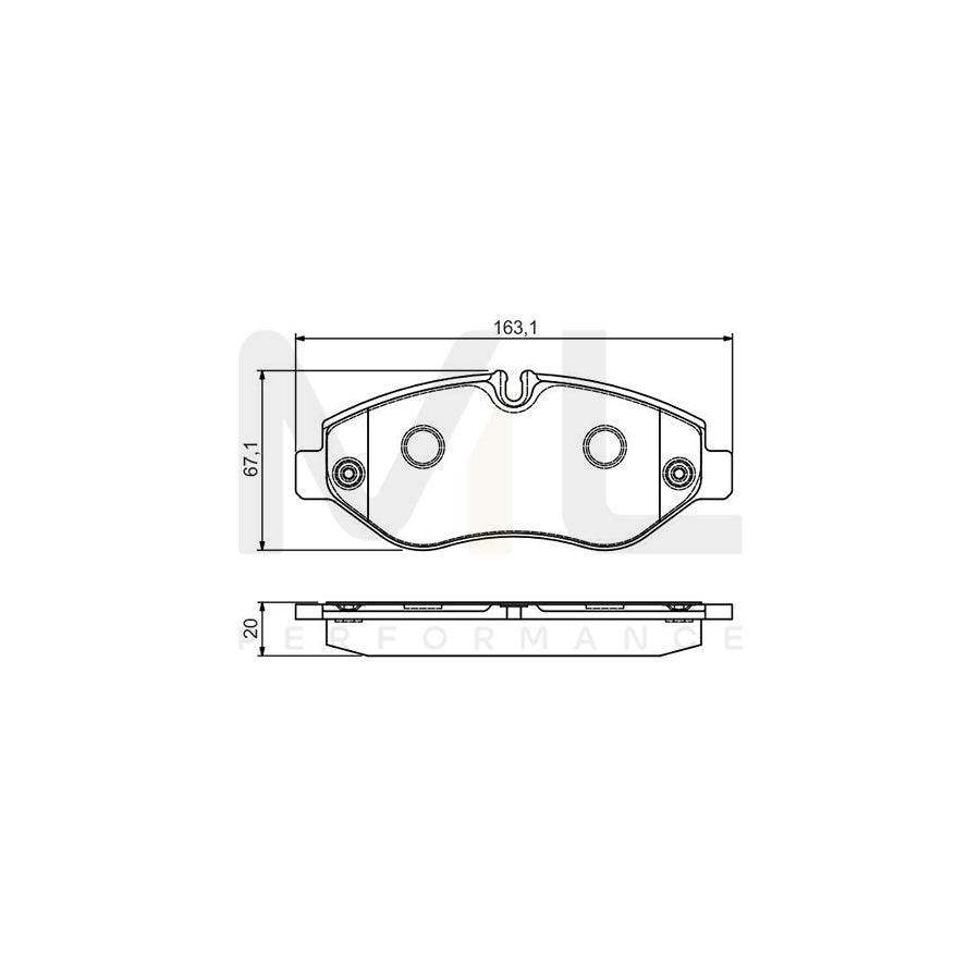 Bosch 0986495113 Brake Pad Set For Iveco Daily With Mounting Manual BP1553 | ML Performance Car Parts