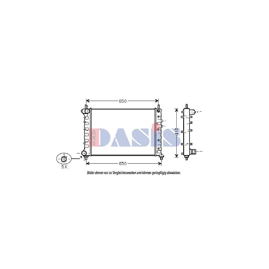 AKS Dasis 300000N Engine Radiator For Lancia Lybra | ML Performance UK