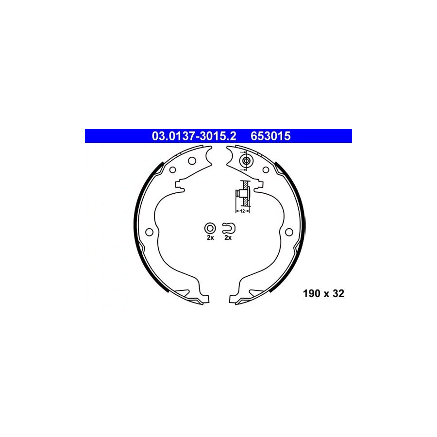 ATE 03.0137-3015.2 Handbrake Shoes