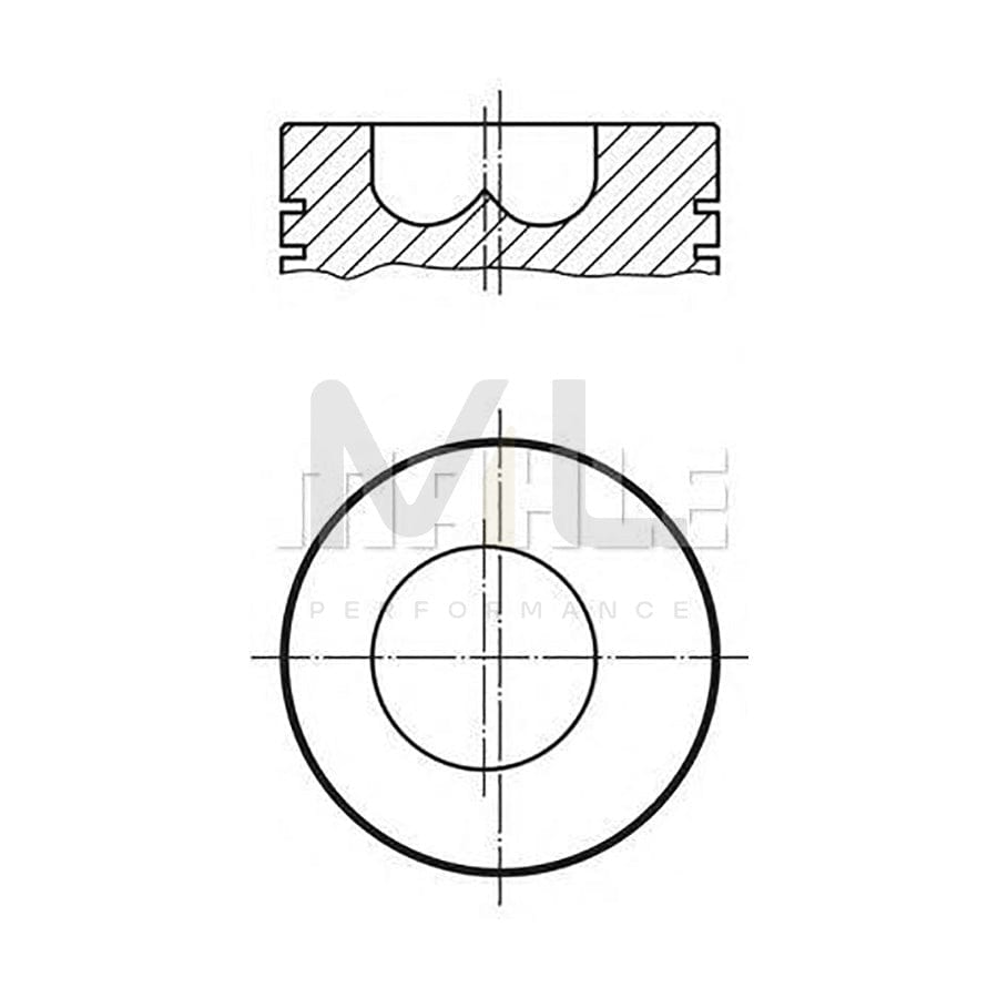 MAHLE ORIGINAL 2862102 Piston 102,5 mm, with piston rings, with piston ring carrier | ML Performance Car Parts