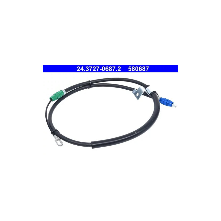 ATE 24.3727-0687.2 Hand Brake Cable For Ford Transit