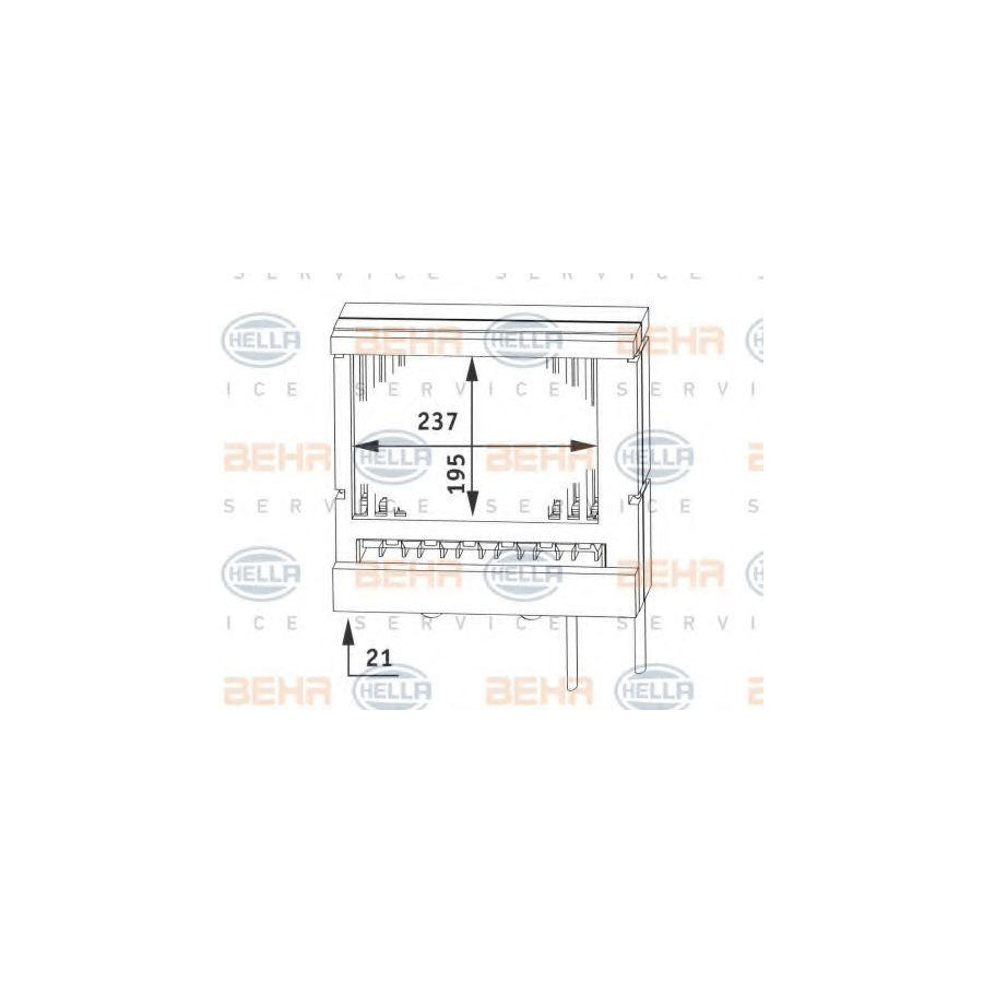 Hella 8FH 351 311-241 Heater Matrix