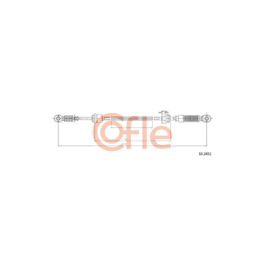 Cofle 92.10.2451 Cable, Manual Transmission For Ford Transit