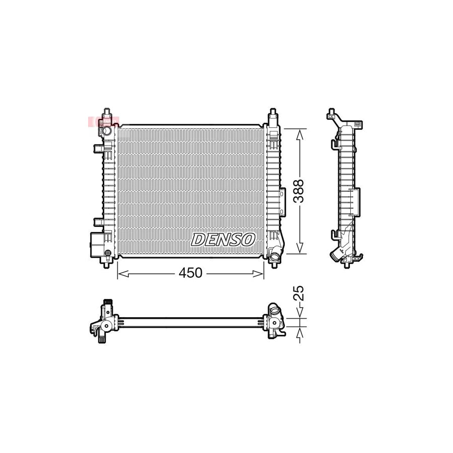 Denso DRM46061 Drm46061 Engine Radiator For Nissan Micra Iv Hatchback (K13) | ML Performance UK