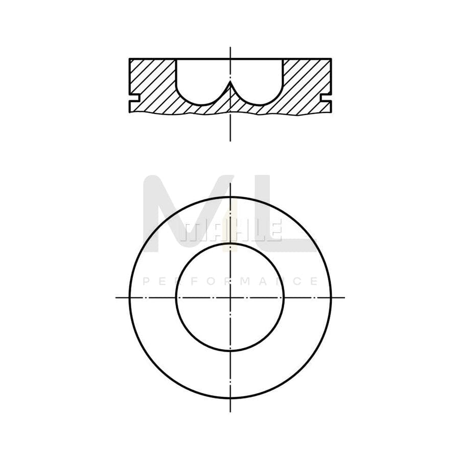 MAHLE ORIGINAL 008 05 02 Piston 93,6 mm, with piston ring carrier, without cooling duct | ML Performance Car Parts