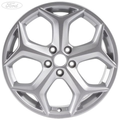 GENUINE FORD 1870055 FOCUS MK3 18" ALLOY WHEEL 5 SPOKE Y DESIGN SPARKLE SILVER | ML Performance UK