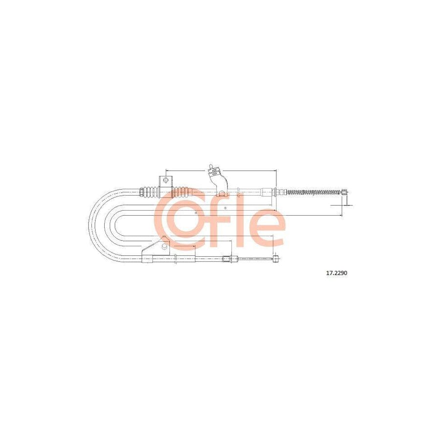 Cofle 92.17.2290 Hand Brake Cable