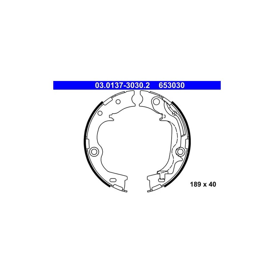 ATE 03.0137-3030.2 Handbrake Shoes