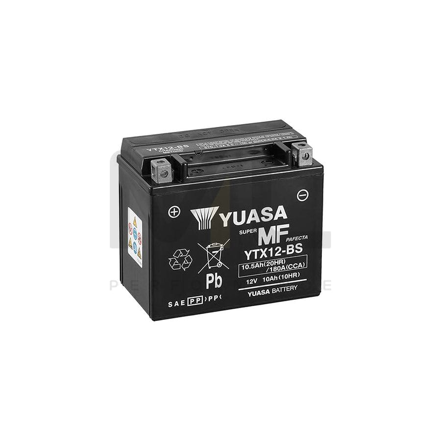 Yuasa YTX12-BS 12v VRLA Motorbike & Motorcycle Battery | ML Performance UK Car Parts