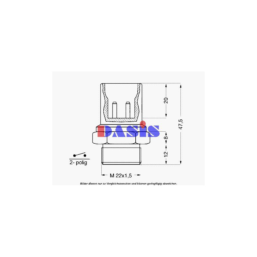 AKS Dasis 752010N Temperature Switch, Radiator Fan | ML Performance UK