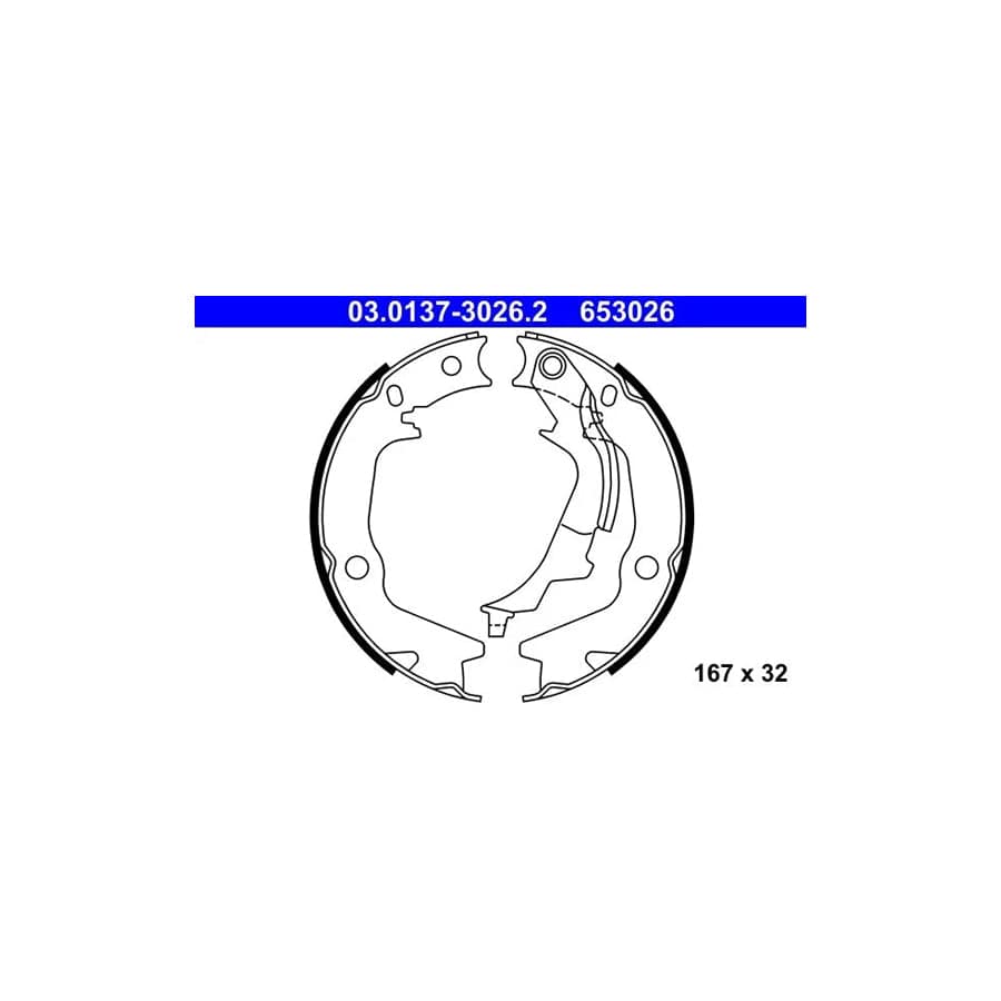 ATE 03.0137-3026.2 Handbrake Shoes