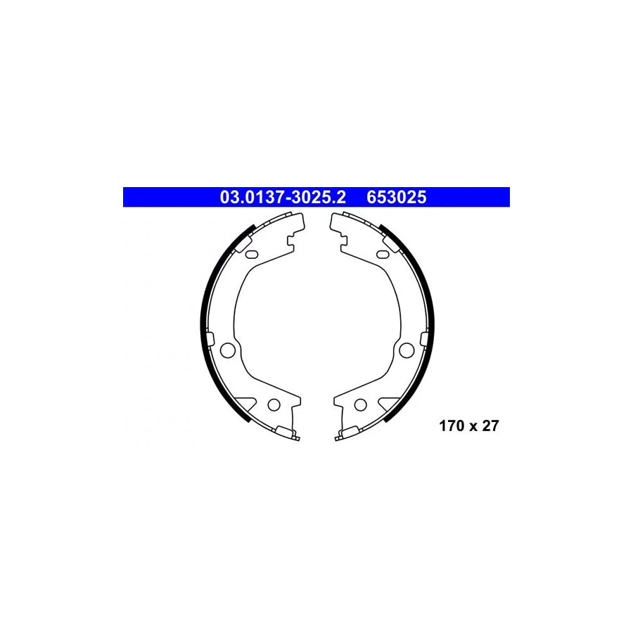 ATE 03.0137-3025.2 Handbrake Shoes