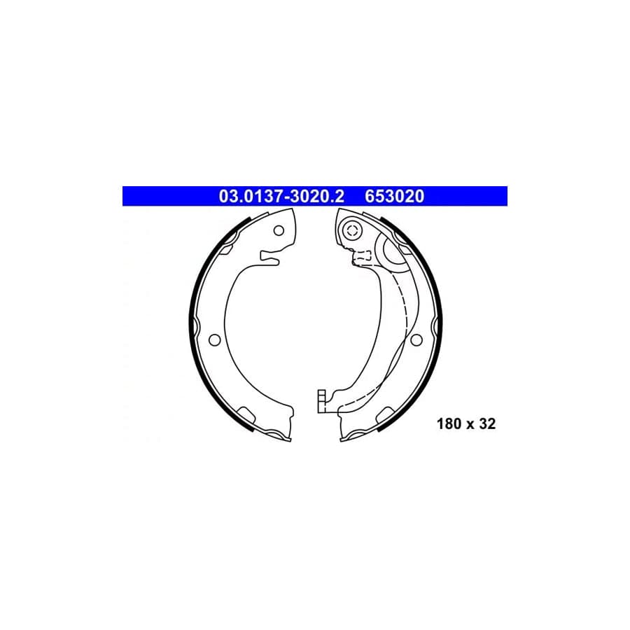 ATE 03.0137-3020.2 Handbrake Shoes