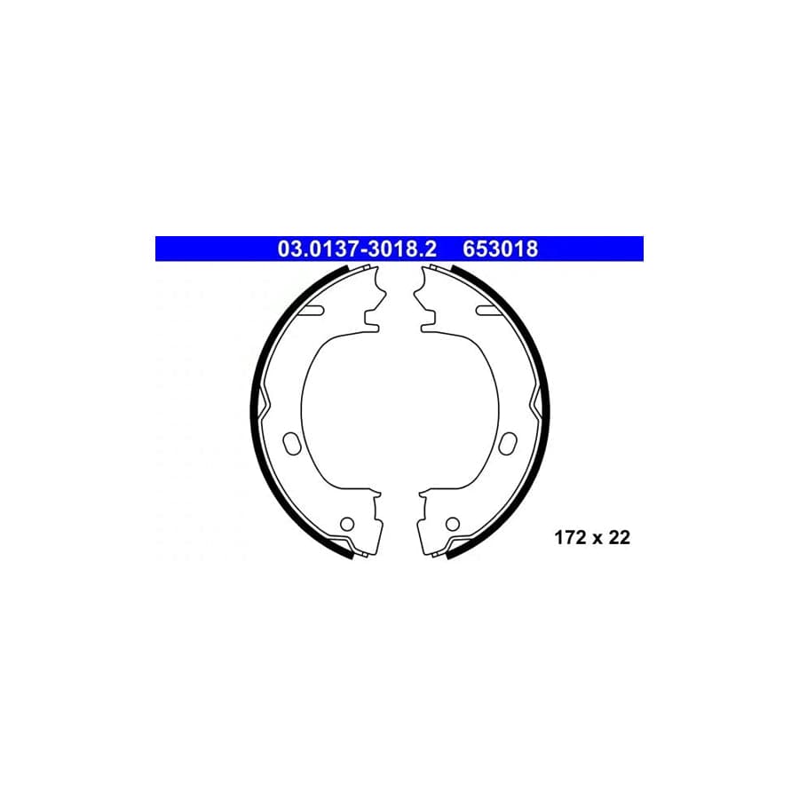 ATE 03.0137-3018.2 Handbrake Shoes