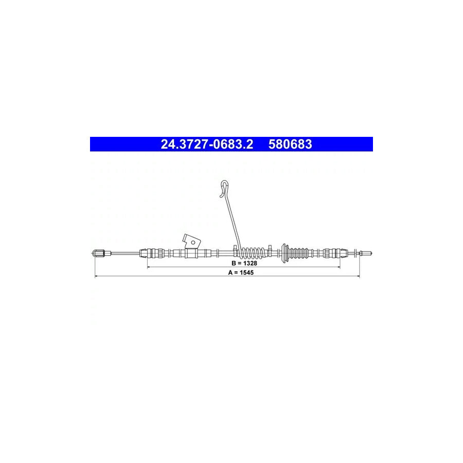 ATE 24.3727-0683.2 Hand Brake Cable