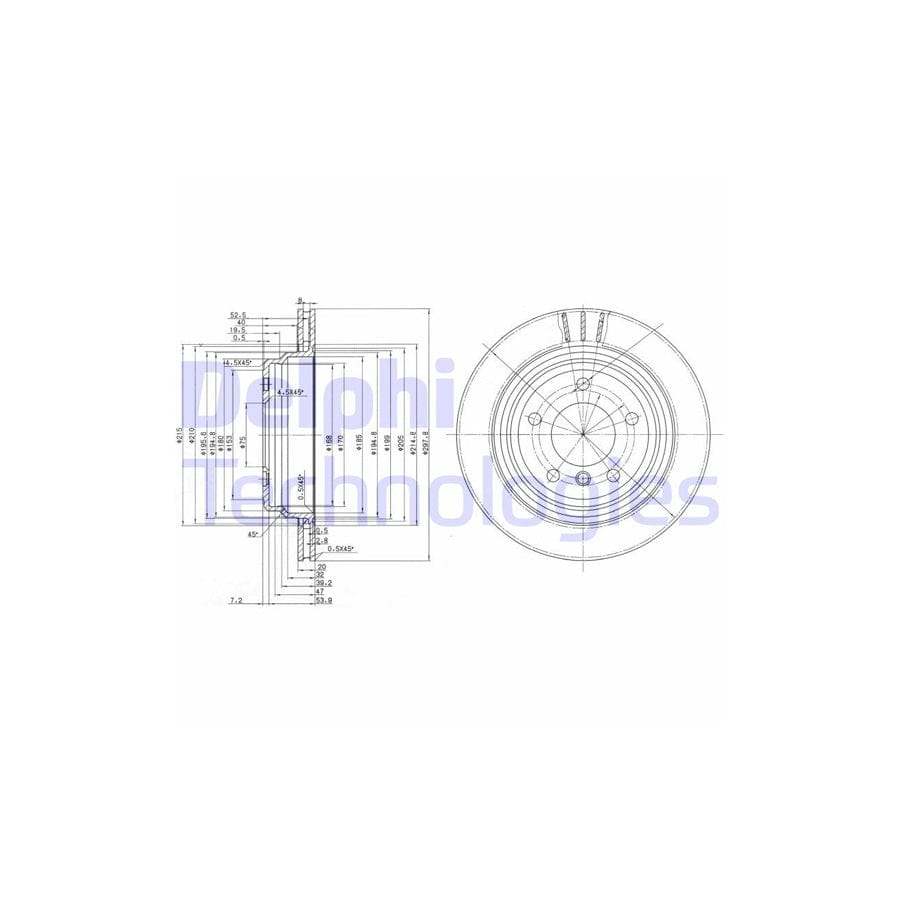 Delphi Bg3042 Brake Disc For Bmw 5 Series